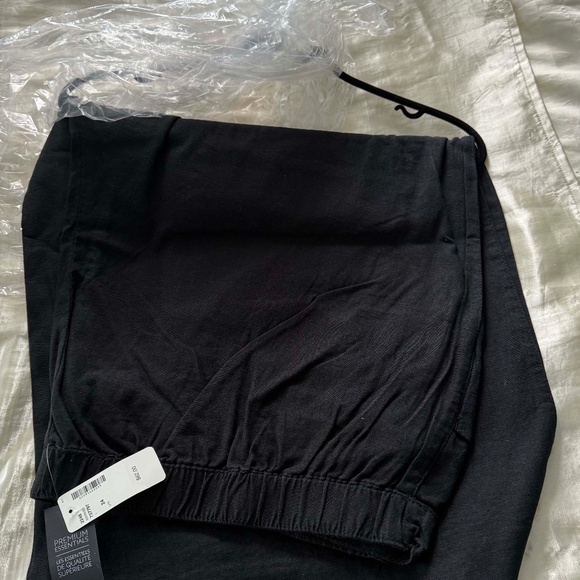 GAUCHOS, PREMIUM ESSENTIALS, LINEN BLEND, BLACK, SIZE 24, ELASTIC WAIST, ADDITIO - Picture 1 of 3
